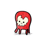 cartoon little skull monster