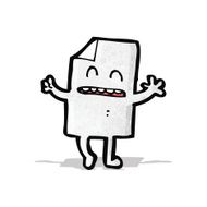 paper sheet cartoon character