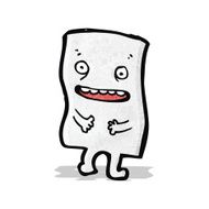 paper sheet cartoon character N2