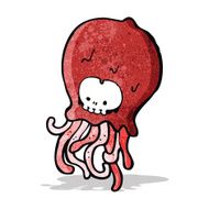 cartoon spooky alien monster