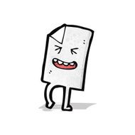 cartoon paper letter character