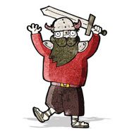 cartoon medieval raider