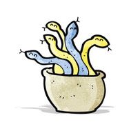 cartoon basket of snakes