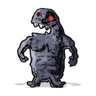 cartoon scary monster