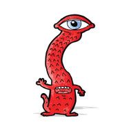 cartoon waving monster