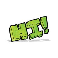 cartoon hi! symbol