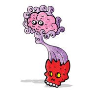 cartoon haunted skull N2