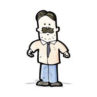 cartoon mustache man N6