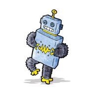 cartoon dancing robot