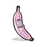 cartoon pink banana