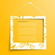 Vector white frames on the yellow wall