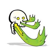 Cartoon Flaming Skull N8