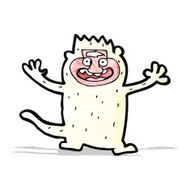 cartoon white monkey