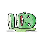 Cartoon Zombie Head N15