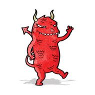 cartoon waving devil