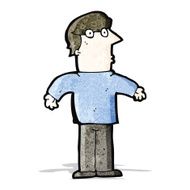 Cartoon Man Shrugging Shoulders N3