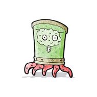 cartoon brain floating in jar