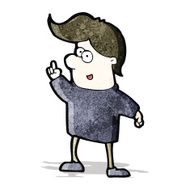 cartoon boy with idea N16