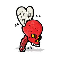 cartoon spooky skull fly N2