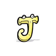 cartoon letter j with eyes