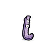 cartoon letter l with eyes