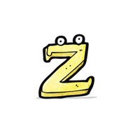 cartoon letter z with eyes