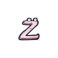 cartoon letter z with eyes N2