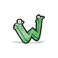 cartoon letter w with eyes
