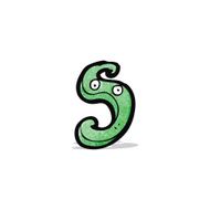 cartoon letter s with eyes