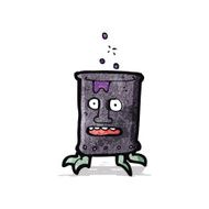 cartoon oil drum can