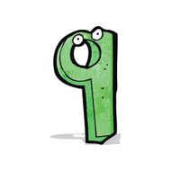 funny cartoon number nine