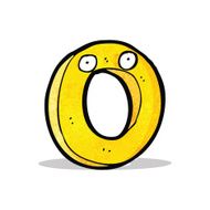 funny cartoon number zero