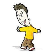 cartoon happy boy