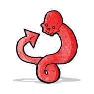 cartoon snake with skull