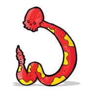 cartoon snake with skull N2