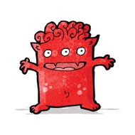 cartoon funny little monster