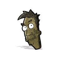 cartoon curious man