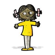 cartoon surprised girl