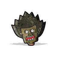 cartoon panicking head
