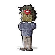 cartoon man with lighting bolt make up