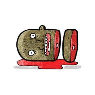 cartoon gross severed head