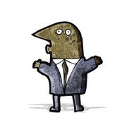 cartoon bald businessman