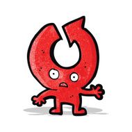 cartoon arrow symbol man