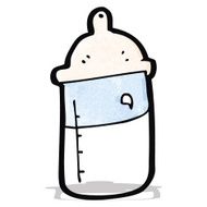 cartoon baby's milk bottle
