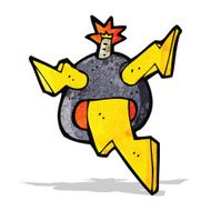 crazy bomb symbol cartoon
