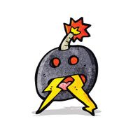 crazy bomb symbol cartoon N3