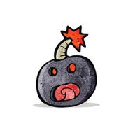 crazy bomb symbol cartoon N4