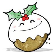 cartoon christmas pudding