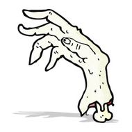 gross severed hand cartoon
