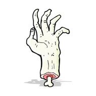 gross severed hand cartoon N2